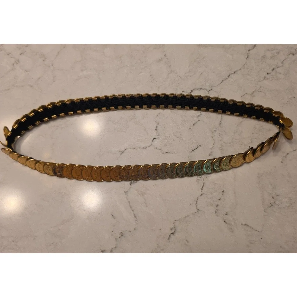 Vintage penny belt stretch clip closure 24-32